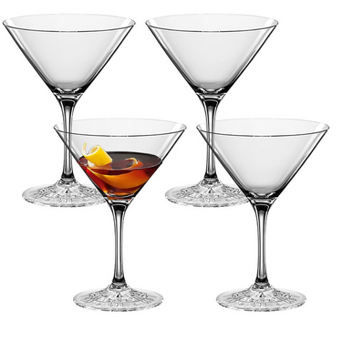 Spiegelau Perfect Serve Crystal Glass Set of 4 – Premium Cocktail Tumblers for White Russian, mocktails & More